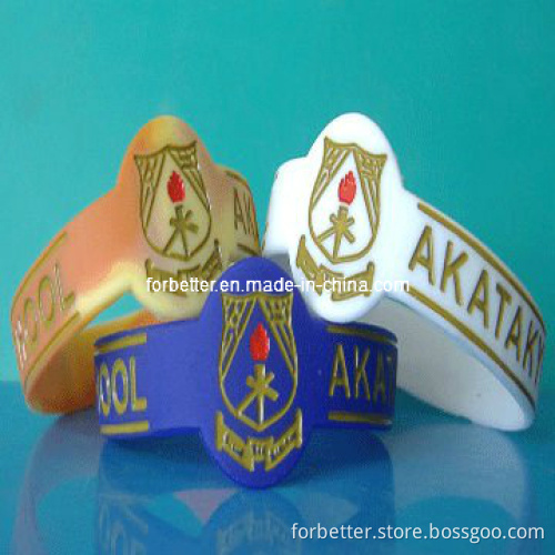 Silicone Wristband for Complex Logo (NOG-SW)